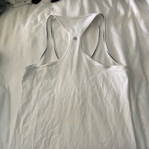 Lululemon White Racerback Workout tank